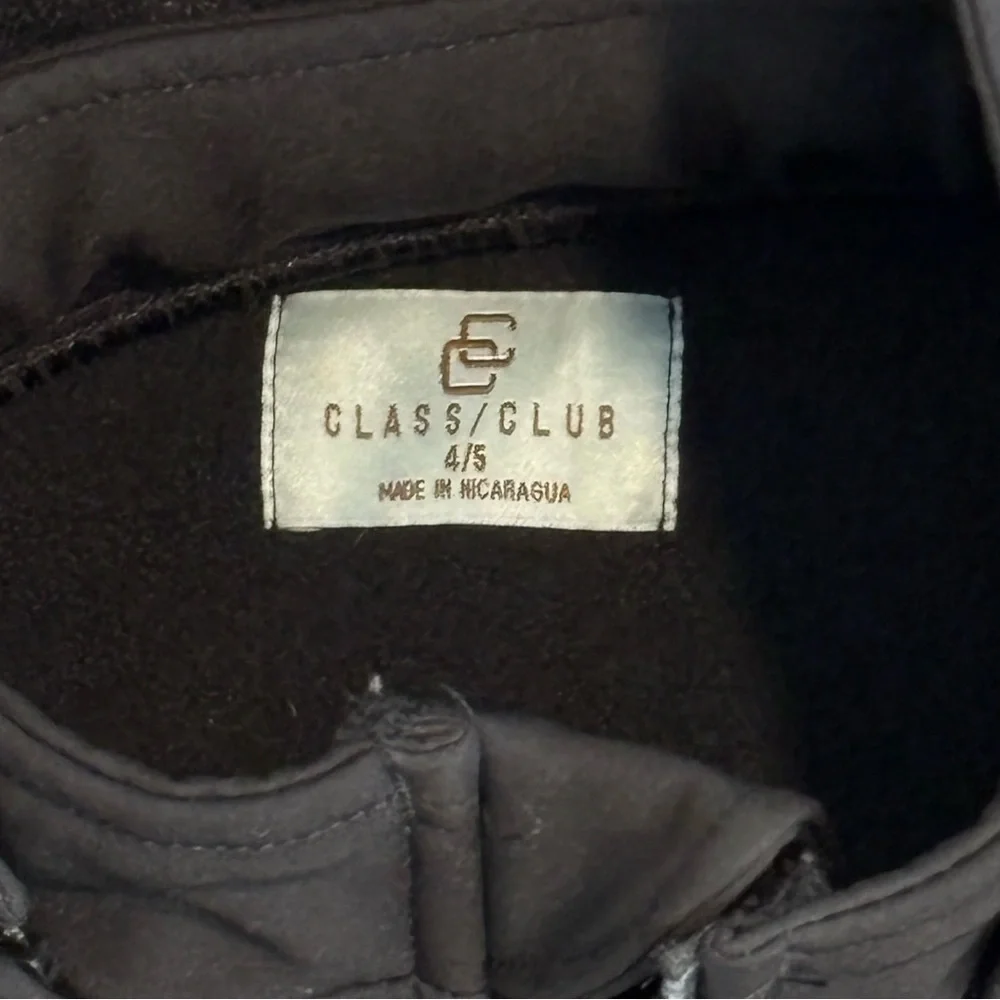 Class Club Black Soft-shell Hooded Chest Pocket Removable Hood Boy’s Jacket 4/5